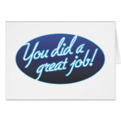 Great Job Folding Card (Front Horizontal)