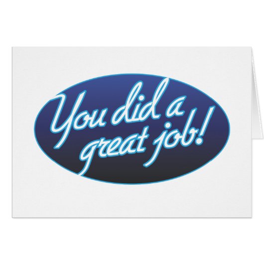 Great Job Folding Card (Front Horizontal)