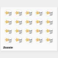 Good Job Classic Round Sticker, Zazzle
