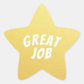 Glitter Stars3 - Gold Black Star Sticker, Zazzle