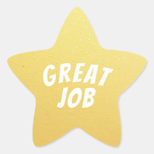 Great Job Gold Star Star Sticker