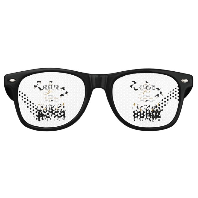 Great Job, Graduate! Time to Celebrate Party Retro Sunglasses (Front)