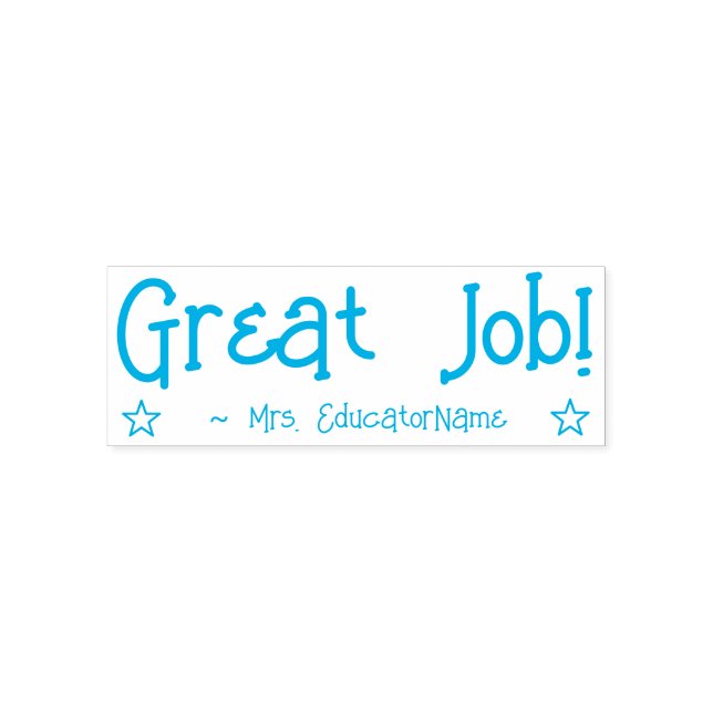 "Great Job!" Instructor Rubber Stamp (Design)