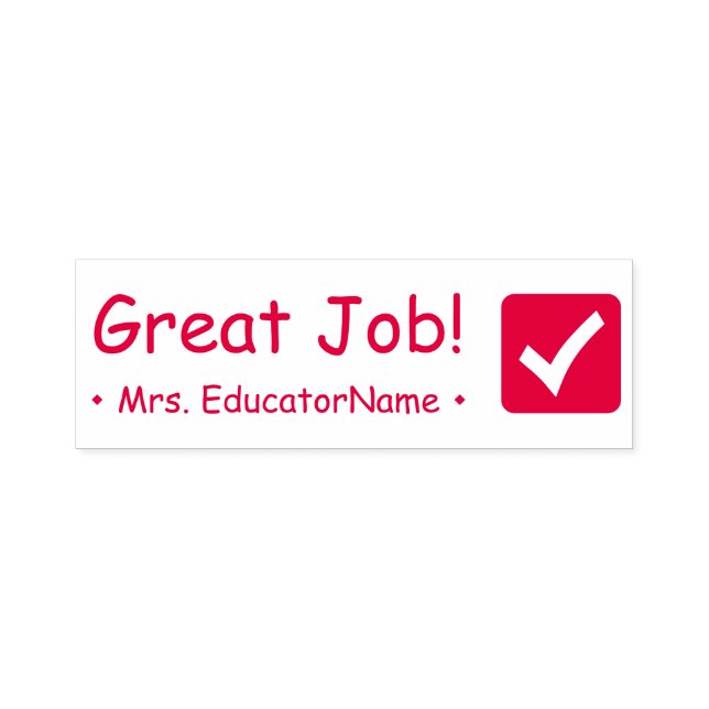 "Great Job!" Marking Rubber Stamp (Design)