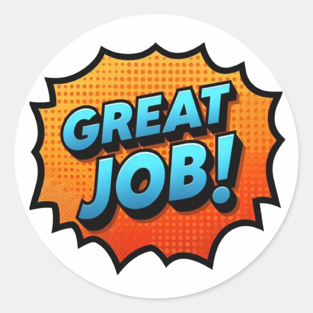 Great Job Motivational Sticker - Encourage Success (Front)