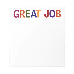 Great Job Multicolored Notepad