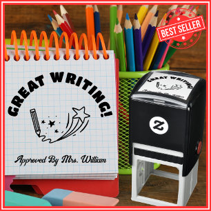 Great Job PENCIL Grading Encouragement Teacher Self-inking Stamp
