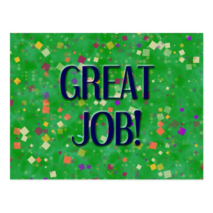 GREAT JOB POSTCARD | Zazzle.com