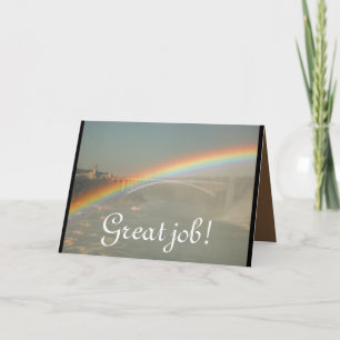 Great Job Rainbow Personalize Destiny Destiny'S Letterpress Thank You Card