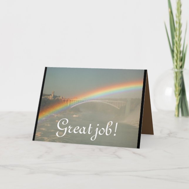 Great Job Rainbow Personalize Destiny Destiny'S Thank You Card (Front)