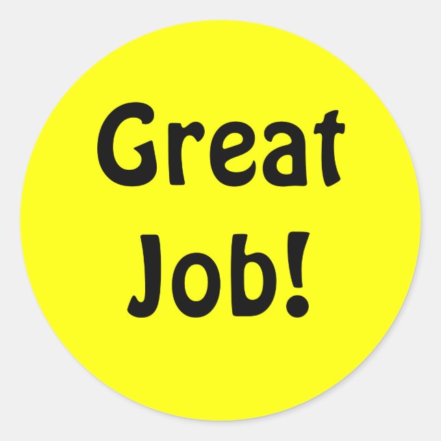 Great Job! REward sticker (Front)