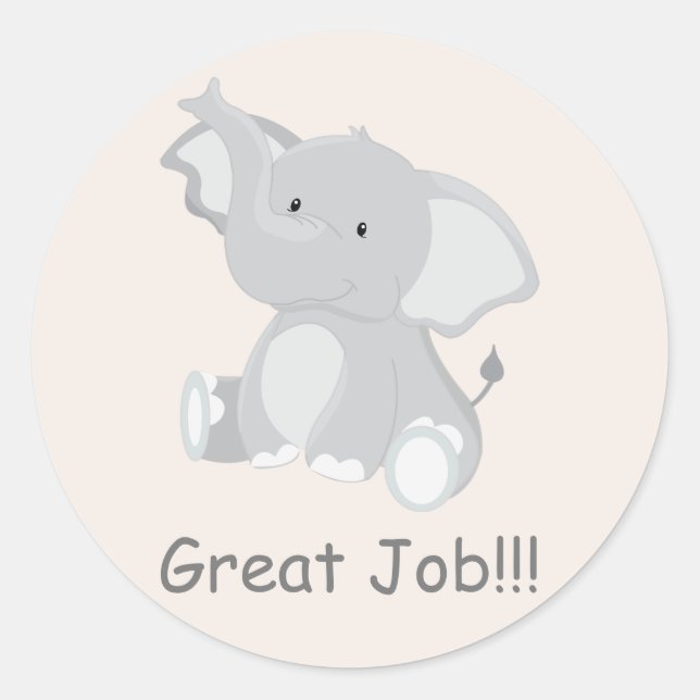 Great Job Rewards Classic Round Sticker (Front)