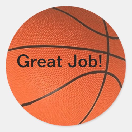 Great Job School Basketball Sticker