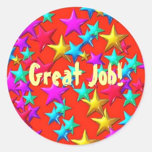 Great Job Star Sticker | Zazzle