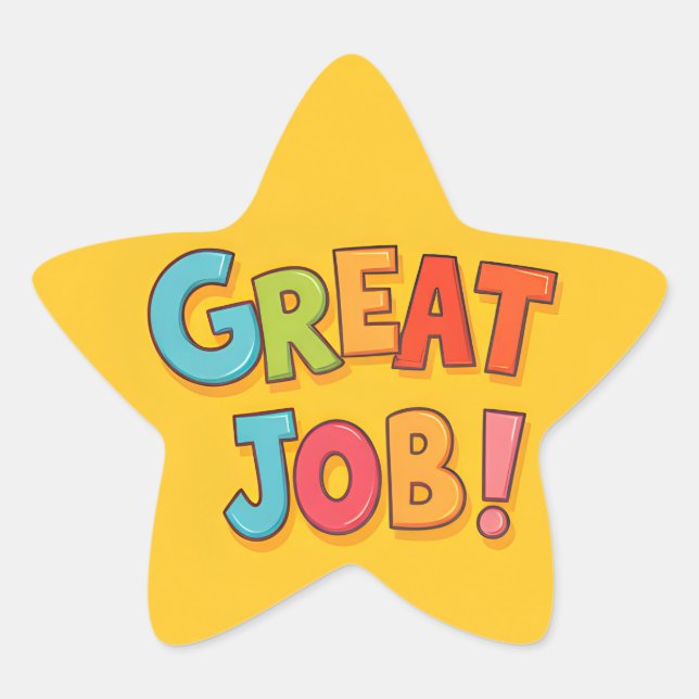Great Job! Star Sticker (Front)