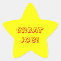 Great Job set of 4 Gold Stars Sticker for Sale by notsweettea