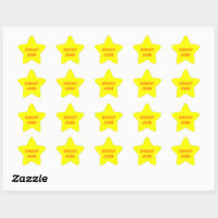 great job sticker for kids, Zazzle