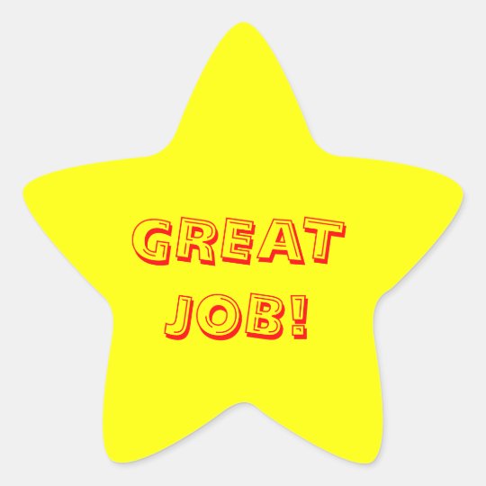 sticker template 5 inch Star Sticker Zazzle  Job  Great