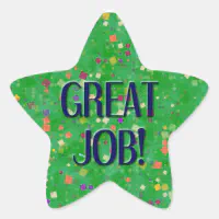 Great Job set of 4 Gold Stars Sticker for Sale by notsweettea