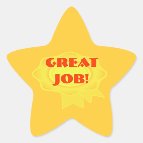 Great Job Star Sticker