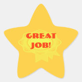 great job sticker for kids, Zazzle