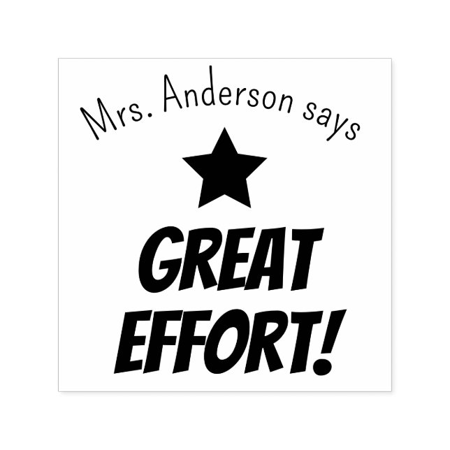 Great Job Stars Teacher's Personalized  Self-inking Stamp (Design)