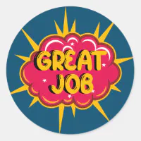 Great job stars employee recognition stickers, Zazzle