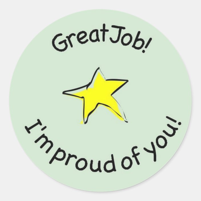 Great Job Sticker For Kids Zazzle Com