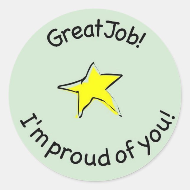 great job sticker for kids (Front)