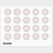 Great job!, stickers, circles of colorful stars classic round sticker (Sheet)