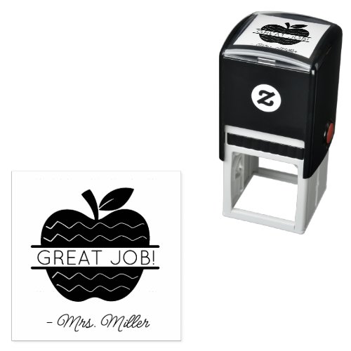 Great Job Teacher Apple  Self_inking Stamp