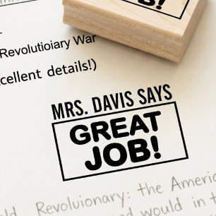 Great Job Teacher Praise Encouragement Rubber Stamp
