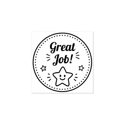 Great Job Teacher Rubber Stamp