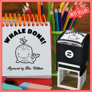 Great Job WHALE Grading Encouragement Teacher Self-inking Stamp