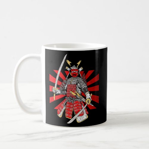 Great Kendo Samurai  Japan Flag Warrior Sword  Coffee Mug