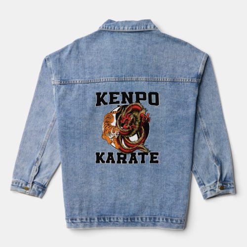 Great Kenpo Karate Apparel Japanese Martial Art Fi Denim Jacket