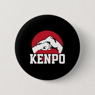 Great Kenpo Karate Fist Design Japanese Martial Ar Button