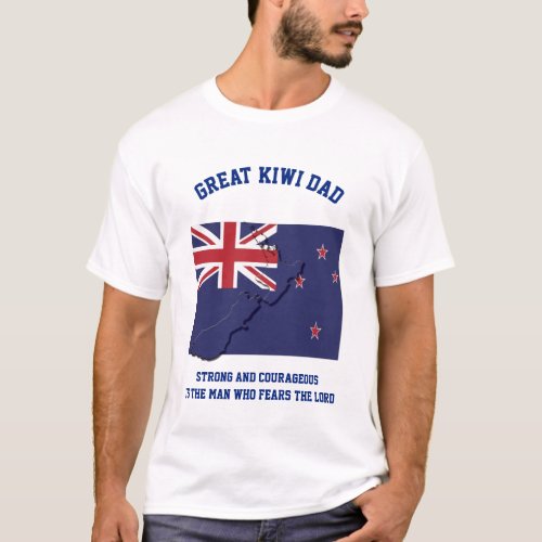 Great KIWI DAD Christian T_Shirt