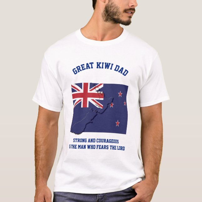 Great KIWI DAD Christian T-Shirt (Front)