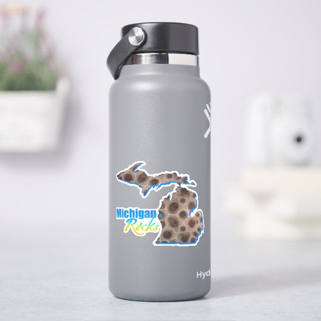 Great Lake state | Michigan rocks | Petoskey  Sticker (HydroFlask)
