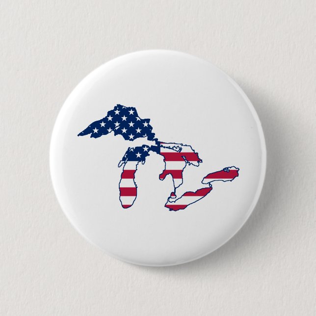 Great Lakes American Flag Button (Front)