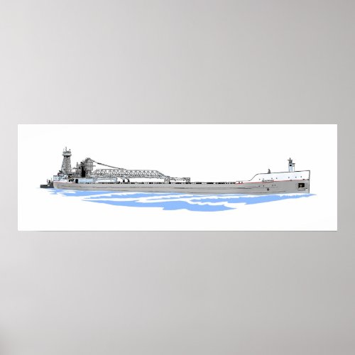 Great Lakes barge Menominee and tug Olive L Moore Poster