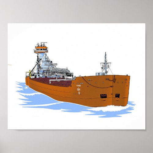 Great Lakes Barge Pathfinder and tug Dorothy Ann Poster