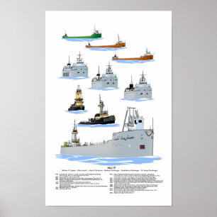 Great Lakes barge St. Marys Challenger history Poster