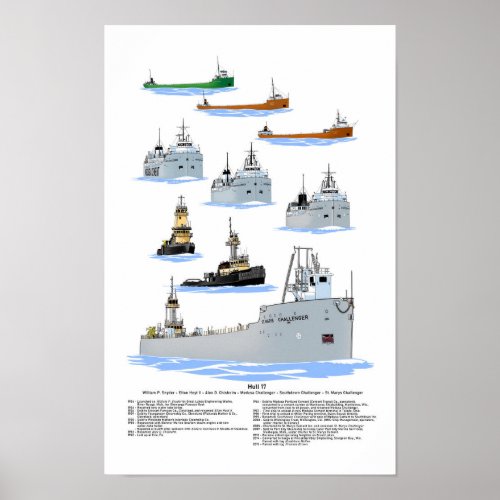Great Lakes barge St Marys Challenger history Poster