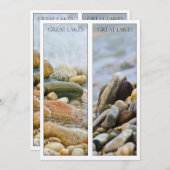 Great Lakes Beach Stones Nature Art Bookmark (Front/Back)