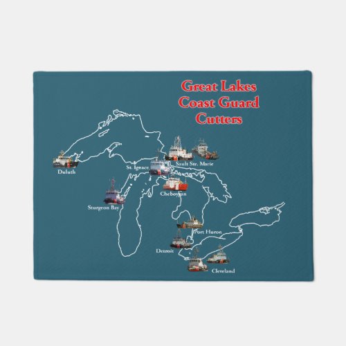 Great Lakes Coast Guard Cutters doormat