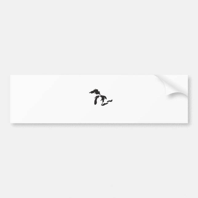 Great Lakes Custom Illustration Bumper Sticker (Front)
