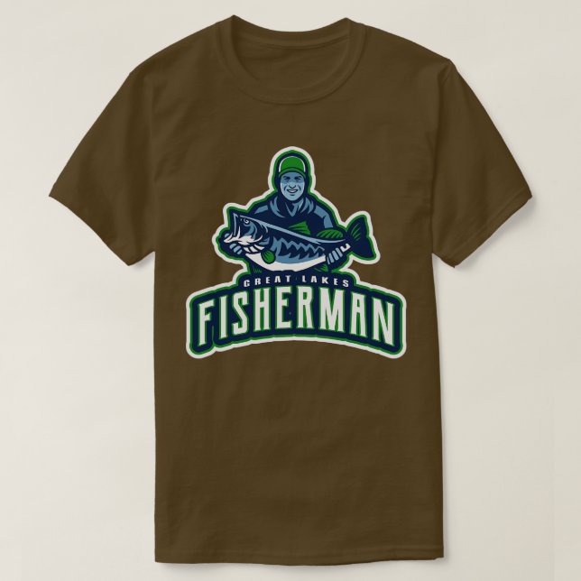 Great Lakes Fisherman Michigan T-Shirt (Design Front)