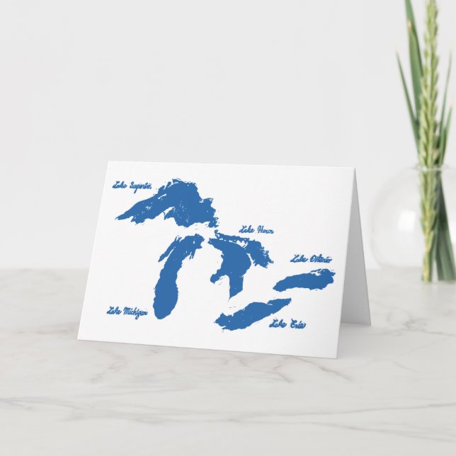 Great Lakes Folded Greeting Card (Front)